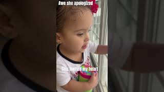 Awe, she apologized #viralbabyvideo #explorepage #relatable