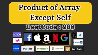 Array interview problem and java code || Product of Array Except Self :- Blind 75: Leetcode 238