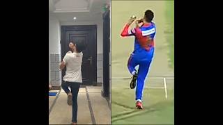 King Amir Bowling action copy 🔥👀 || #shorts #cricket #youtubeshorts #shortsfeed