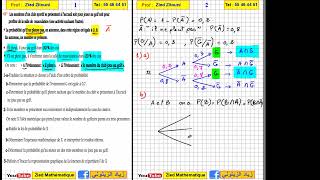 03 - Probabilité Correction Exercice Bac Science / Math