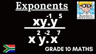Negative exponents grade 10