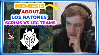 Nemesis About LOS RATONES SCRIMS vs LEC Teams 🤔