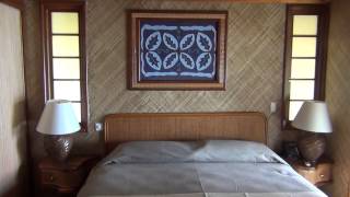 Hotel Kia Ora, Rangiroa Bungalo walk-through, French Polynesian Islands