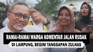 Ramai-ramai Warga Komentar Jalan Rusak di Lampung, Begini Tanggapan Zulhas