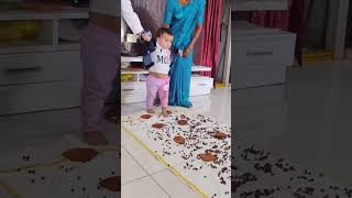 If you step, you will rise😍😍#walking ceremony#Adugulu vesthe ariselu#trendingshort#babyvideo#shortvideo