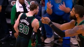Kyrie Irving Not Happy With Gordon Hayward After Game Ending & Exchanges Words W