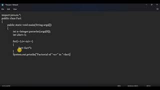 JAVA | Program to find factorial of N numbers reading N as command line argument.