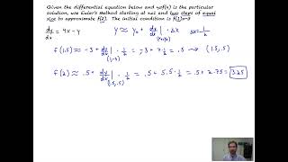 Euler’s Method Practice