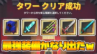 最新タワーラスト10周！最強装備が出まくった良回ｗ【マイクラダンジョンズ】【naotin】