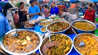 Very Delicious Cambodian street food | Khmer Food, Soup, Grilled Fish for dinner in Phnom Penh