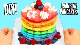 How to Make a Giant Rainbow Pancake Stack!