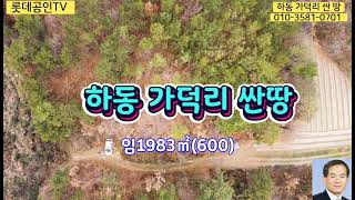 NO.237 경남 하동군 가덕리 싼땅 도로접  임1983㎡ (600) 몽땅3600만원