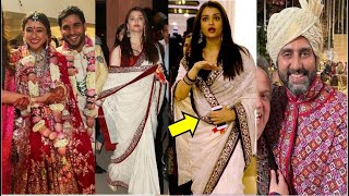 2nd time Pregnant Aishwarya Rai with Aaradhya and Abhishek Bachchan at Anmol Ambani's Wedding
