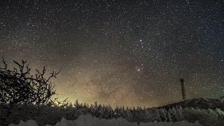 星空のある風景 タイムラプス#41　～ 北白樺高原・星雪景 ～　 Starry Night Timelapse #41