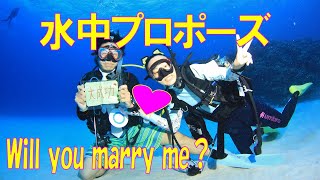 Will you marry me?【水中プロポーズ diving!】ダイビングで素敵な思い出を!!!