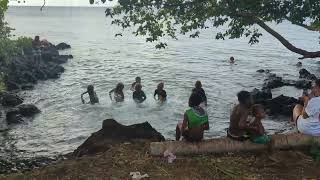 Traditional water music in Guau Island, Guau, Vanuatu