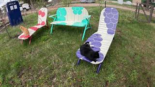 Garden Art...Homemade Yard Furniture...And The Complete Construction Of A Big, Brand New Garden!!!