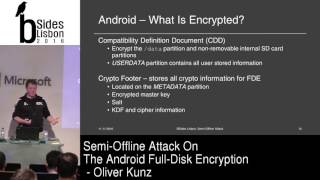 BSides Lisbon 2016 - Semi-Offline Attack on the Android Full-Disk Encryption