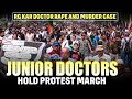 Junior doctors hold protest march at College Square over RG Kar Doctor Rape and Murder case