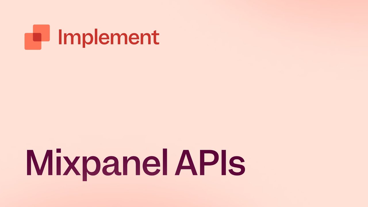 Implement Via Mixpanel Apis Youtube