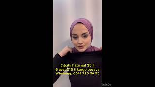 Çıtçıtlı pratik şal 35 tl #tesettür #şalbağlama #salbaglamavideosu #hijab #hazırşal #şal #pratikşal