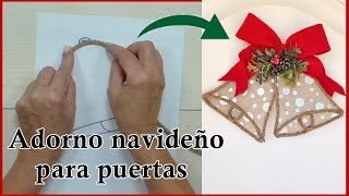 Christmas idea with wire and rope / Christmas decoration for doors