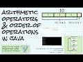 Arithmetic operators, mod, order of operations in Java; Intro to Java (full course) Lesson 2 Video 7