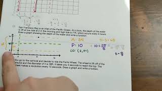 Trig word problem writing equation: wave
