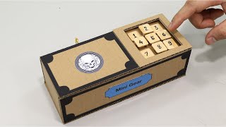 Build a Safe with Combination Number Lock - Cardboard Project