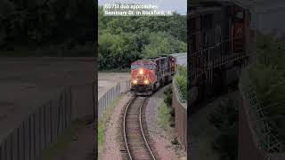 Canadian National EB Manifest in Rockford with SD75I Duo