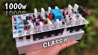 1000 watt ?? DIY amplifier CLASS H menggunakan 12 transistor tosiba .