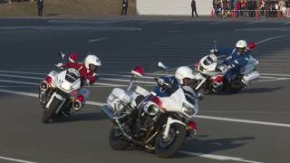 神業!埼玉県警察　平成30年年頭視閲式ポリスフェスティバル 白バイドリル走行