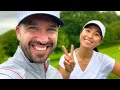 SHE HOLED OUT FOR EAGLE!!! (best golf shots) | #Shorts