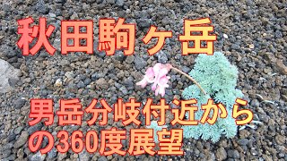 秋田駒ヶ岳 男岳分岐付近からの360度展望