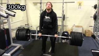 300kg SLDL beltless from deficit