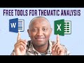 Performing Thematic Analysis of Interviews using Microsoft Word and Excel