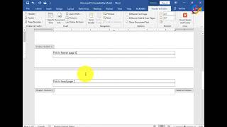 របៀបដាក់ និង ផ្ដាច់ header and Footer Microsoft Office (Word 2019)