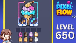 Pixel Flow Level 650 Solution Walkthrough