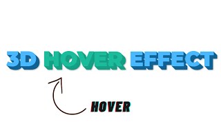 3D Text Hover Effect Using Html CSS3