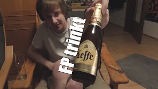 FP trinkt Leffe blond/blonde