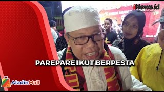 Meski Hujan, Suporter PSM di Parepare Berpesta Sambut Juara