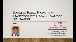 National Police Promotion Framework Step 2 Legal Examination 2025