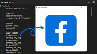 Create facebook logo using python turtle | facebook logo project | syntax error | facebook