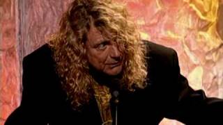 Led Zeppelin accept award Rock and Roll Hall of Fame inductions 1995