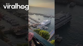 Ferry Collides With Smaller Boats In Sorrento Port || ViralHog