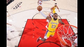 LeBron James Brought Showtime To Portland In Lakers Debut | 26 PTS, 12 REB, 6 AST