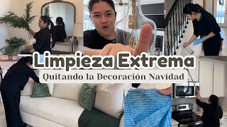 Quitando la Decoración de Navidad 🧼 Limpieza extrema de toda la casa 2025 🧹 Limpia conmigo.