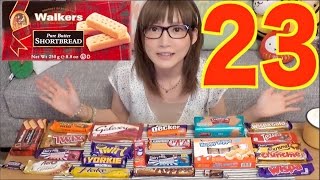 イギリスのお菓子23種類食べてみるよ！【木下ゆうか】