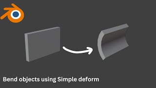 Blender tutorial: Bending objects with simple deform modifier