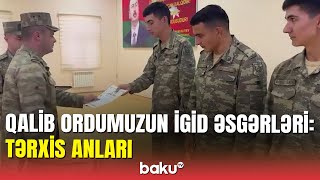 Xidmət müddəti başa çatan bir qrup hərbi qulluqçu tərxis olundu